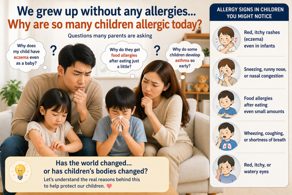 parents wondering why children today have more allergies than before